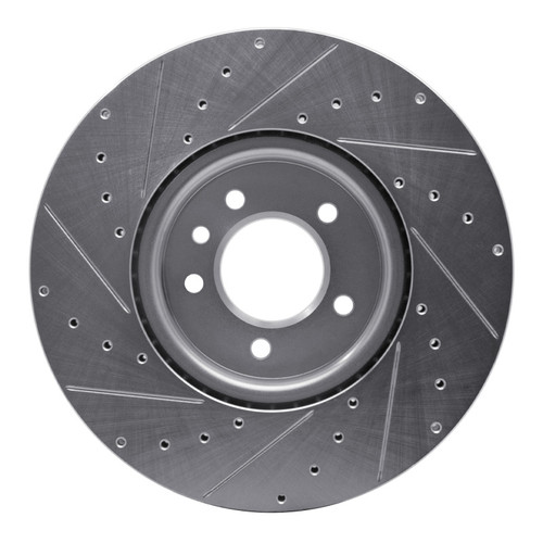 R1 18-20 Land Rover Range Rover Sport Front Right Drilled & Slotted Silver Brake Rotor