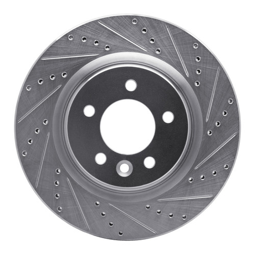 R1 05-09 Land Rover Range Rover Sport Front Right Drilled & Slotted Silver Brake Rotor