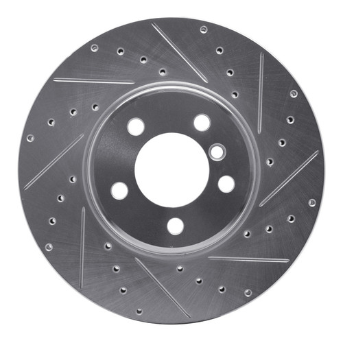 R1 03-05 Land Rover Range Rover Front Right Drilled & Slotted Silver Brake Rotor