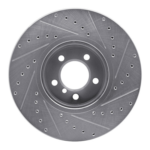 R1 03-05 Land Rover Range Rover Front Left Drilled & Slotted Silver Brake Rotor