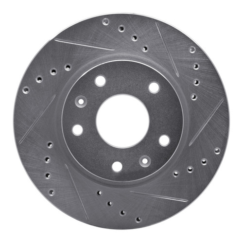 R1 02-05 Land Rover Freelander Front Right Drilled & Slotted Silver Brake Rotor