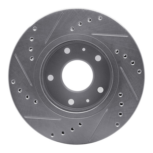 R1 02-05 Land Rover Freelander Front Right Drilled & Slotted Silver Brake Rotor