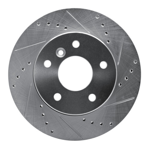 R1 99-04 Land Rover Discovery Front Right Drilled & Slotted Silver Brake Rotor