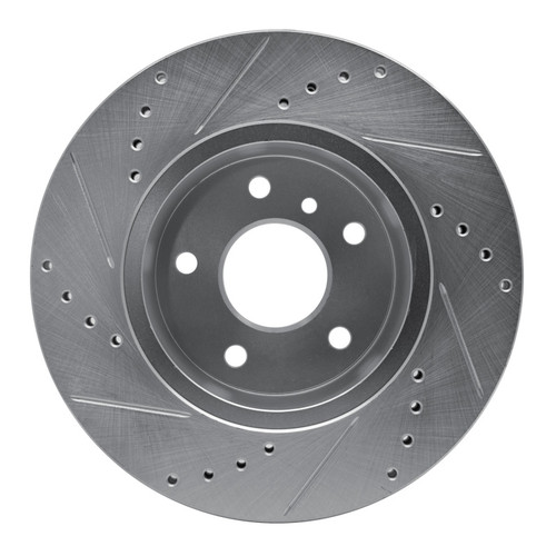 R1 99-04 Land Rover Discovery Front Right Drilled & Slotted Silver Brake Rotor