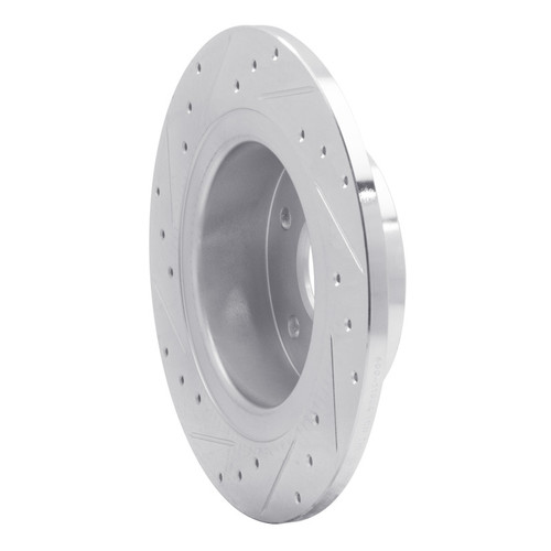 R1 94-04 Land Rover Range Rover Rear Right Drilled & Slotted Silver Brake Rotor