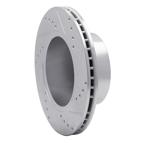 R1 99-04 Land Rover Discovery Front Left Drilled & Slotted Silver Brake Rotor