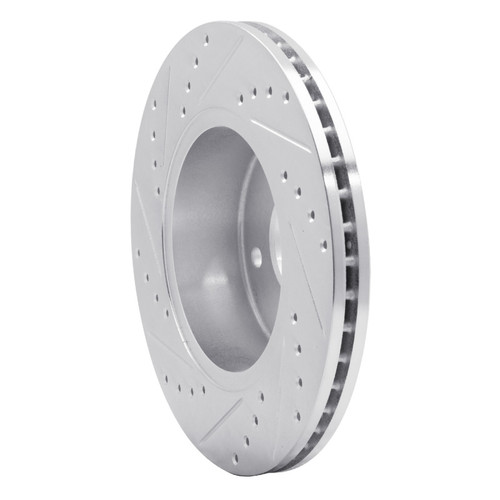 R1 94-02 Land Rover Range Rover Front Right Drilled & Slotted Silver Brake Rotor