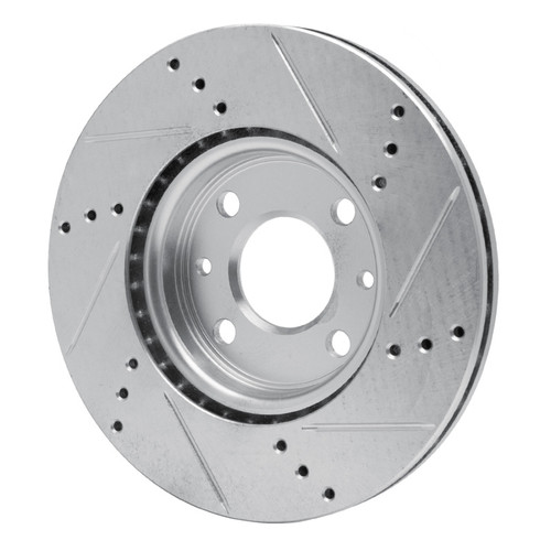 R1 09-19 Dodge Vislon (Mexico) Front Left Drilled & Slotted Silver Brake Rotor