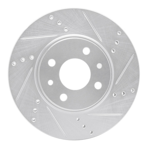 R1 09-19 Dodge Vislon (Mexico) Front Right Drilled & Slotted Silver Brake Rotor