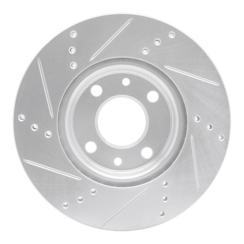 R1 09-19 Dodge Vislon (Mexico) Front Right Drilled & Slotted Silver Brake Rotor