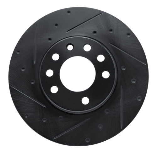 R1 02-08 Chevrolet Meriva (Mexico) Front Left Drilled & Slotted Black Brake Rotor