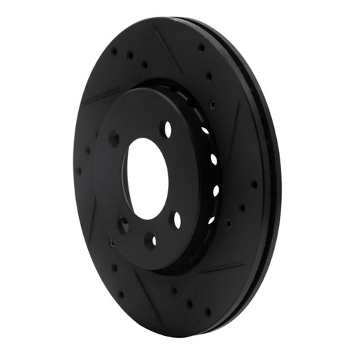 R1 09-17 Volkswagen SAVEIRO (Mexico) Front Right Drilled & Slotted Black Brake Rotor