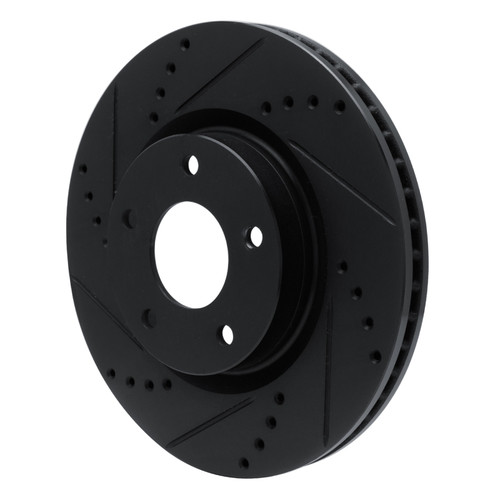 R1 10-14 Renault SAFRANE (Mexico) Front Left Drilled & Slotted Black Brake Rotor