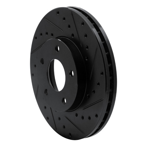 R1 02-07 Nissan X-Trail (Mexico) Front Right Drilled & Slotted Black Brake Rotor