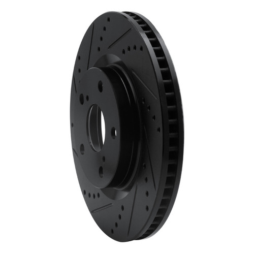 R1 02-08 Seat ALHAMBRA Front Left Drilled & Slotted Black Brake Rotor