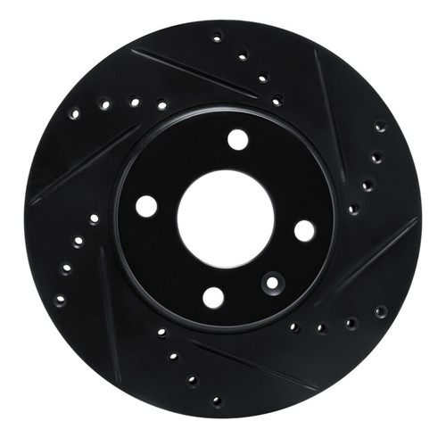 R1 12-17 Chevrolet SONIC (Mexico) Front Right Drilled & Slotted Black Brake Rotor