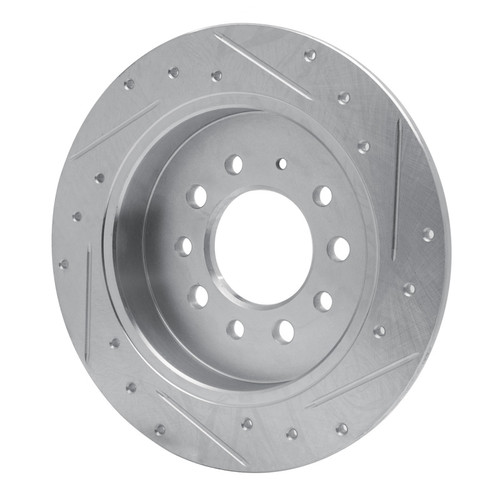 R1 07-08 Hyundai TIBURON Rear Left Drilled & Slotted Silver Brake Rotor