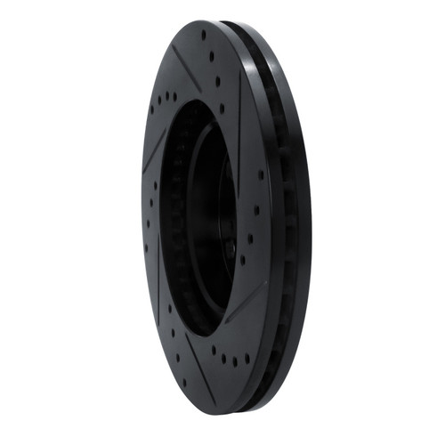 R1 09-15 Toyota Corolla (Mexico) Front Left Drilled & Slotted Black Brake Rotor