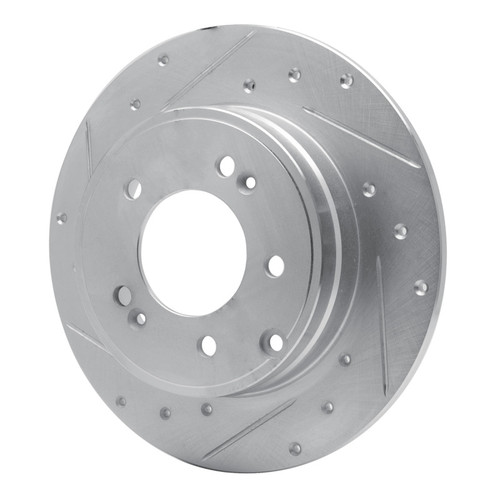 R1 05-20 Hyundai TUCSON Rear Left Drilled & Slotted Silver Brake Rotor