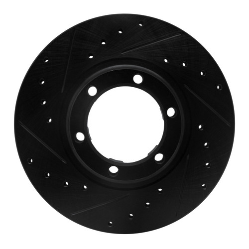 R1 87-89 Dodge Raider Front Left Drilled & Slotted Black Brake Rotor
