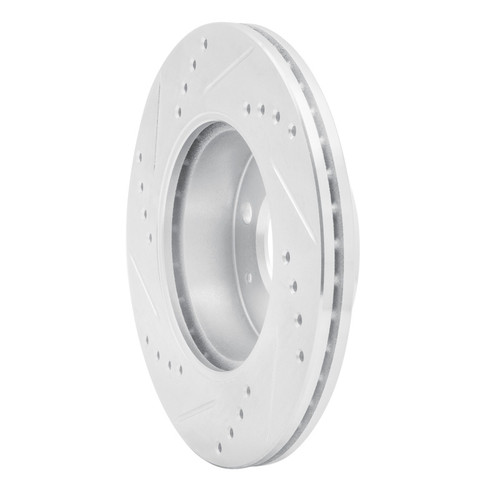 R1 03-06 Dodge Verna (Mexico) Front Right Drilled & Slotted Silver Brake Rotor