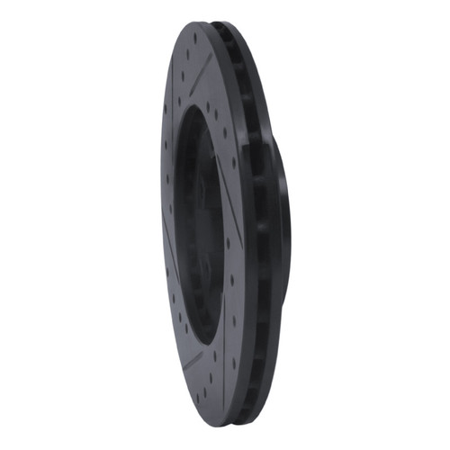 R1 87-89 Dodge Raider Front Right Drilled & Slotted Black Brake Rotor