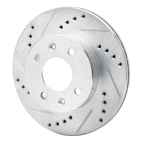 R1 03-06 Dodge Verna (Mexico) Front Left Drilled & Slotted Silver Brake Rotor