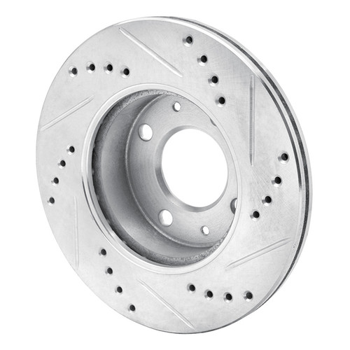 R1 03-06 Dodge Verna (Mexico) Front Left Drilled & Slotted Silver Brake Rotor