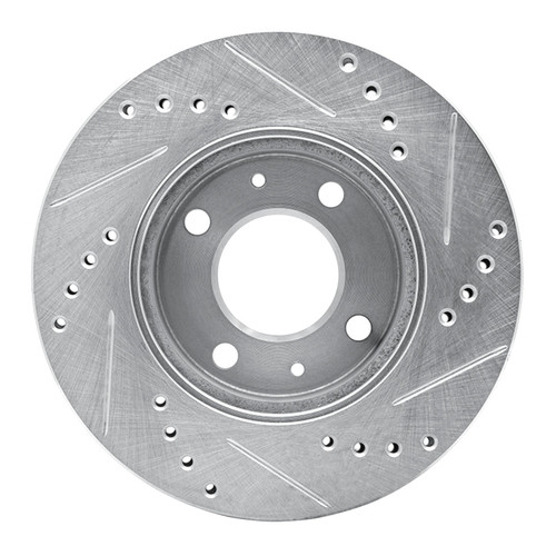 R1 03-06 Dodge Verna (Mexico) Front Left Drilled & Slotted Silver Brake Rotor