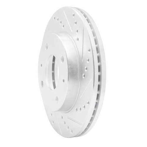 R1 01-03 Hyundai SONATA Front Right Drilled & Slotted Silver Brake Rotor