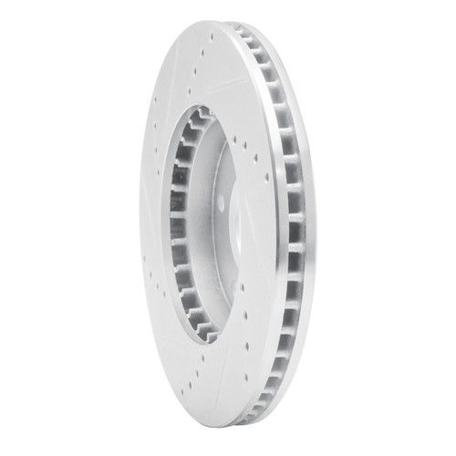 R1 01-03 Hyundai XG350 Front Right Drilled & Slotted Silver Brake Rotor