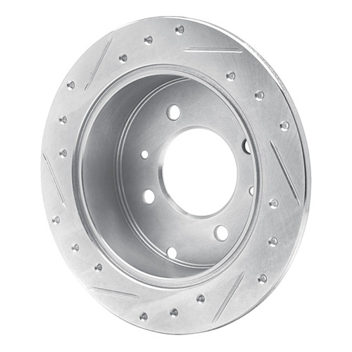 R1 99-06 Hyundai SONATA Rear Right Drilled & Slotted Silver Brake Rotor