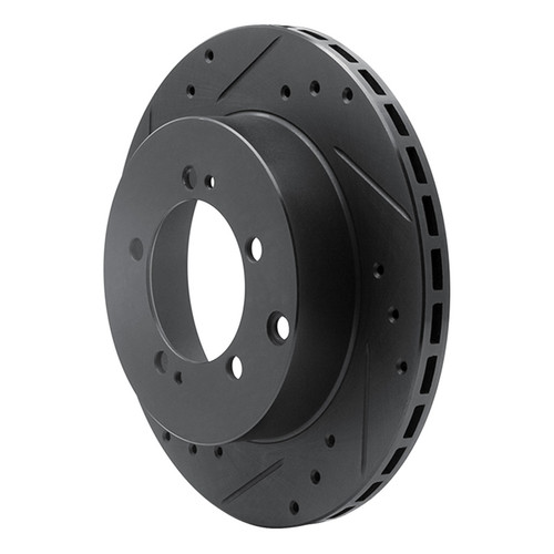 R1 94-95 Eagle TALON Rear Left Drilled & Slotted Black Brake Rotor