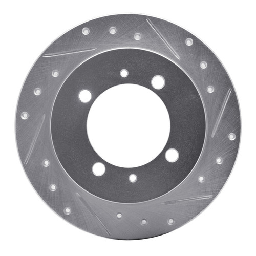 R1 94-98 Hyundai SONATA Rear Right Drilled & Slotted Silver Brake Rotor