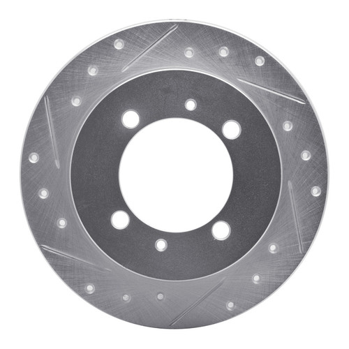 R1 94-98 Hyundai SONATA Rear Left Drilled & Slotted Silver Brake Rotor