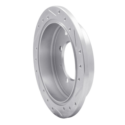 R1 91-93 Hyundai SONATA Rear Left Drilled & Slotted Silver Brake Rotor