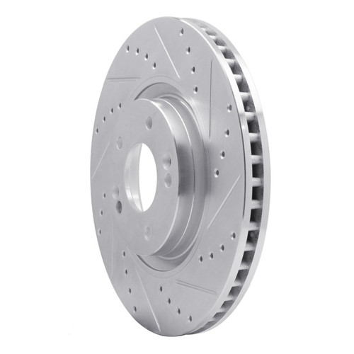 R1 11-25 Hyundai SONATA Front Right Drilled & Slotted Silver Brake Rotor