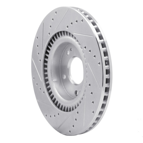 R1 11-25 Hyundai SONATA Front Right Drilled & Slotted Silver Brake Rotor