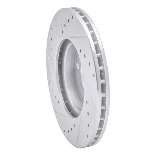 R1 06-12 Dodge Attitude (Mexico) Front Right Drilled & Slotted Silver Brake Rotor