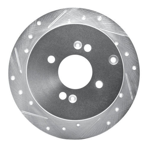 R1 06-12 Dodge Attitude (Mexico) Rear Left Drilled & Slotted Silver Brake Rotor