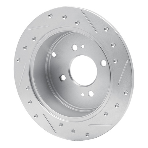 R1 06-12 Dodge Attitude (Mexico) Rear Left Drilled & Slotted Silver Brake Rotor