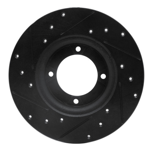 R1 74-84 Ford COURIER (USA/Canada) Front Right Drilled & Slotted Black Brake Rotor