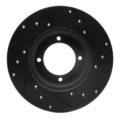 R1 74-84 Ford COURIER (USA/Canada) Front Left Drilled & Slotted Black Brake Rotor