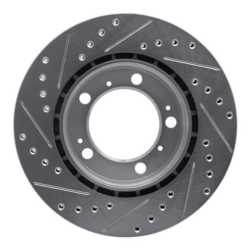 R1 97-04 Porsche Boxster Rear Right Drilled & Slotted Silver Brake Rotor