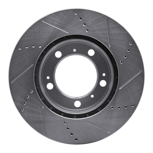 R1 97-04 Porsche Boxster Front Left Drilled & Slotted Silver Brake Rotor