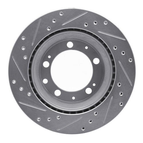 R1 87-89 Porsche 944 Except Turbo Rear Right Drilled & Slotted Silver Brake Rotor