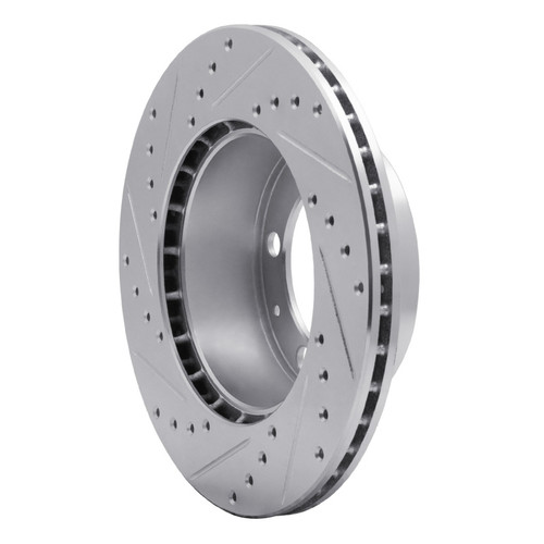 R1 87-89 Porsche 944 Except Turbo Front Right Drilled & Slotted Silver Brake Rotor