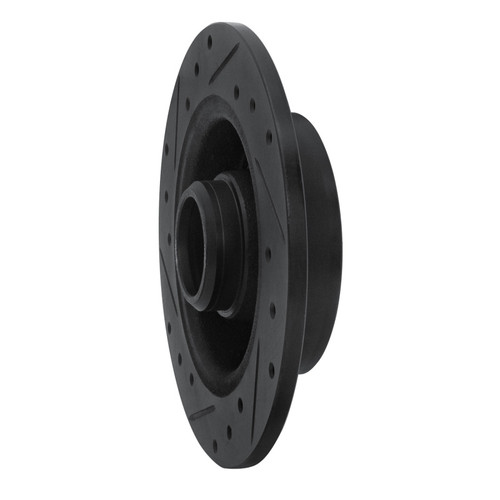 R1 88-92 Ford Probe Rear Right Drilled & Slotted Black Brake Rotor