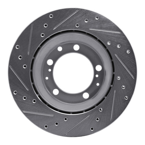 R1 87-97 Porsche 944 Turbo Rear Right Drilled & Slotted Silver Brake Rotor