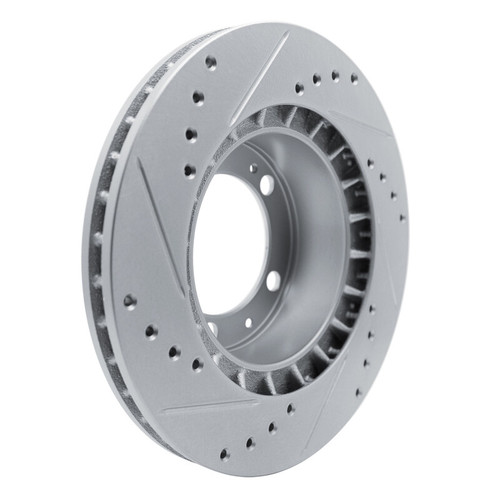 R1 87-95 Porsche 944 Turbo Front Right Drilled & Slotted Silver Brake Rotor